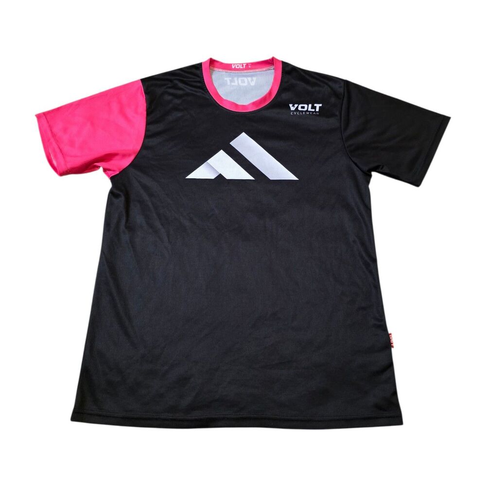 Volt Cyclewear Men Cycling Shirt Black/Pink Size Small Top Classic Basic Bike
